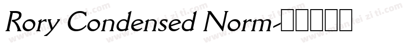 Rory Condensed Norm字体转换